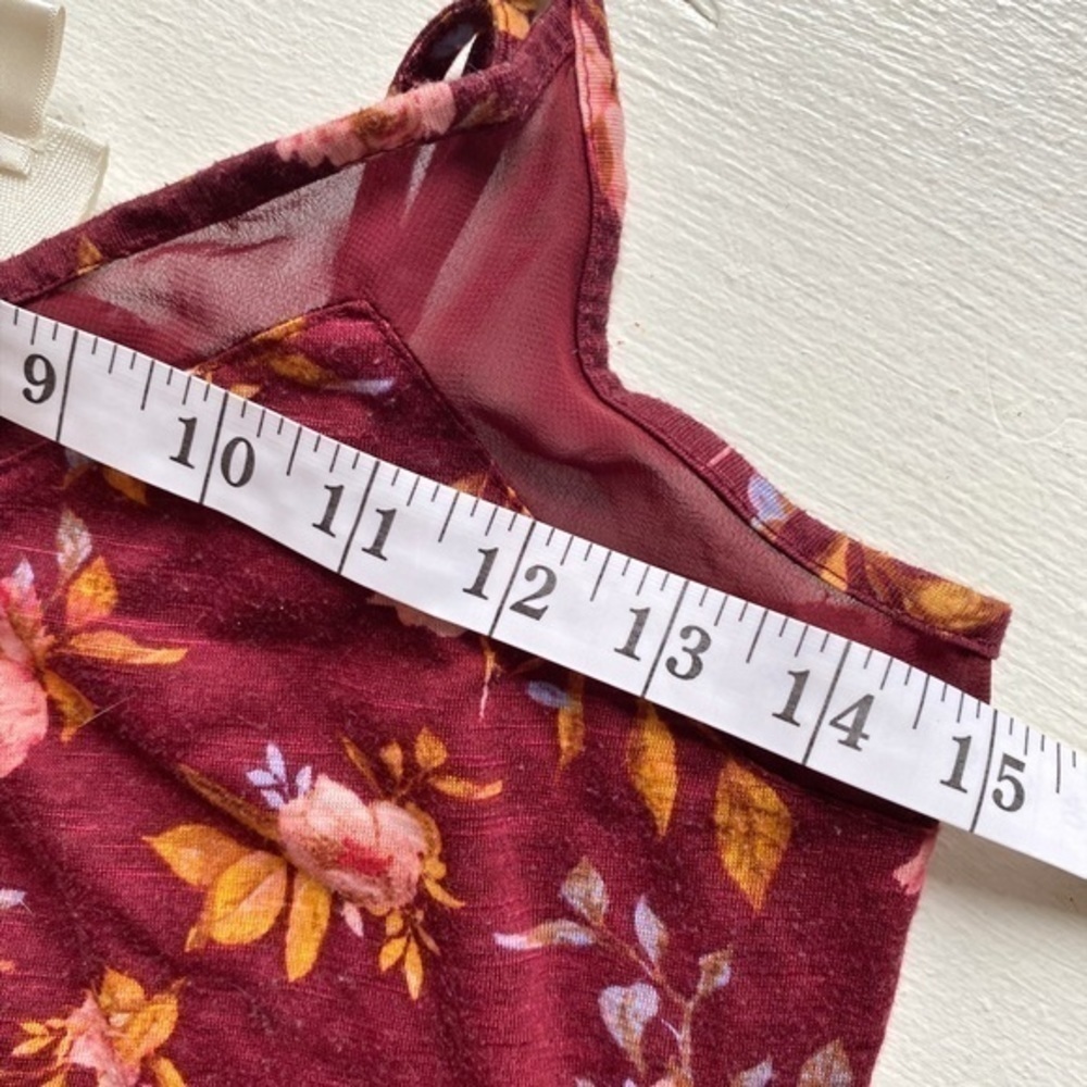 Self Esteem Burgundy Floral Cami - Picture 7 of 8